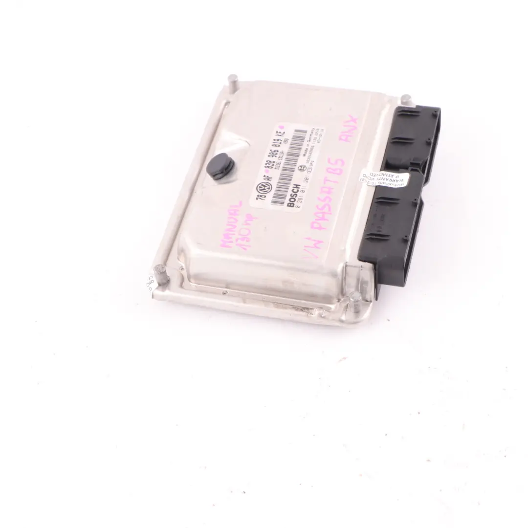 2.0TDI AWX 130HP Engine Unit Module ECU to VW Volkswagen Passat B5 with Part number 038906019KE VW Volkswagen Passat B5 2.0TDI AWX 130HP Engine Unit Module ECU - SKU 038906019KE - Part number 038906019KE