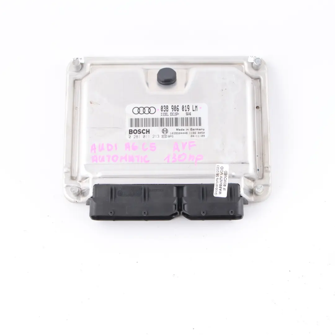 Audi A3 8P 2.0 TDI 140HP Unità controllo motore Modulo ECU DSG 03G906016DT - SKU 038906019LM - Numero di parte 038906019LM