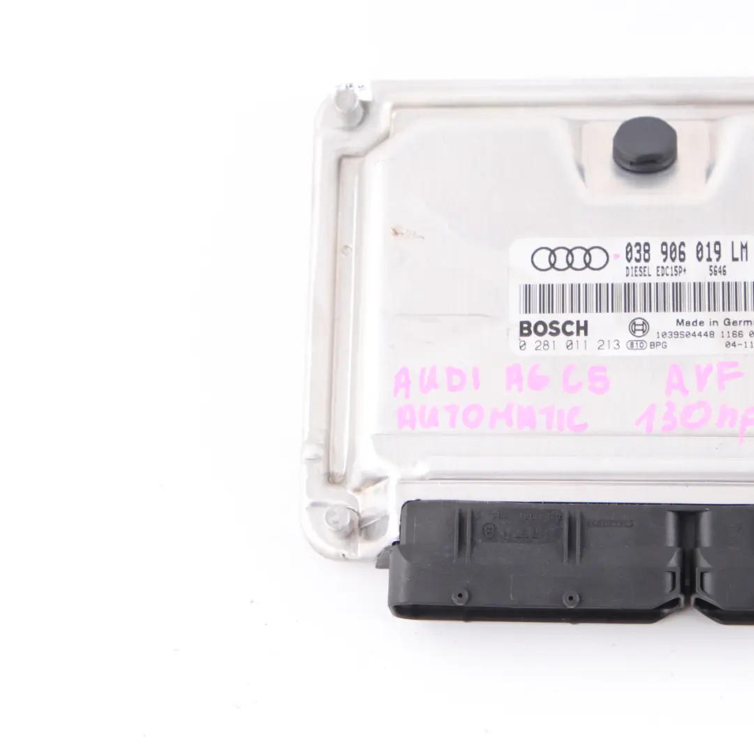130HP Diesel Engine Control Unit ECU Module to Audi A6 C5 AVF 1.9 TDI with Part number 038906019LM Audi A6 C5 AVF 1.9 TDI 130HP Diesel Engine Control Unit ECU Module - SKU 038906019LM - Part number 038906019LM