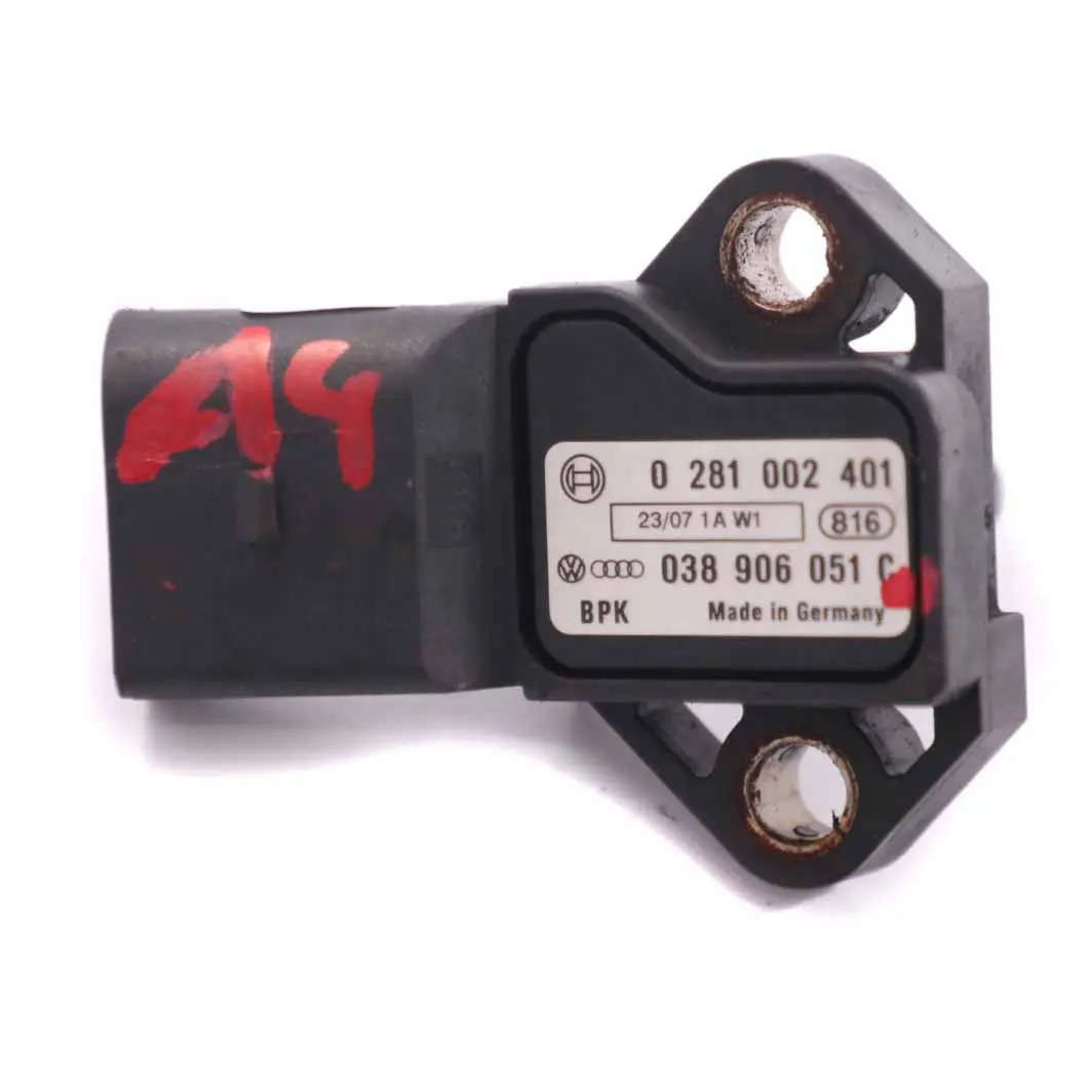 MAP Manifold Pressure Sensor Air Intake to Audi A4 with Part number 038906051 Audi A4 MAP Manifold Pressure Sensor Air Intake - SKU 038906051 - Part number 038906051