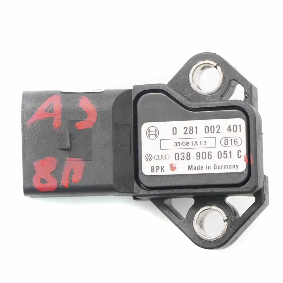  Sensor de presión MAP Audi A3 8P Unidad de colector de admisión - SKU 038906051C - Número de pieza 038906051C