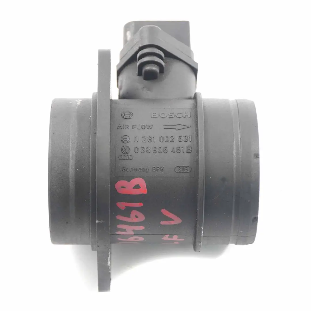Przepływomierz Powietrza do VW Golf 5 1.9 TDI o numerze 038906461B VW Golf 5 1.9 TDI Przepływomierz Powietrza - SKU 038906461B - Numer Części 038906461B