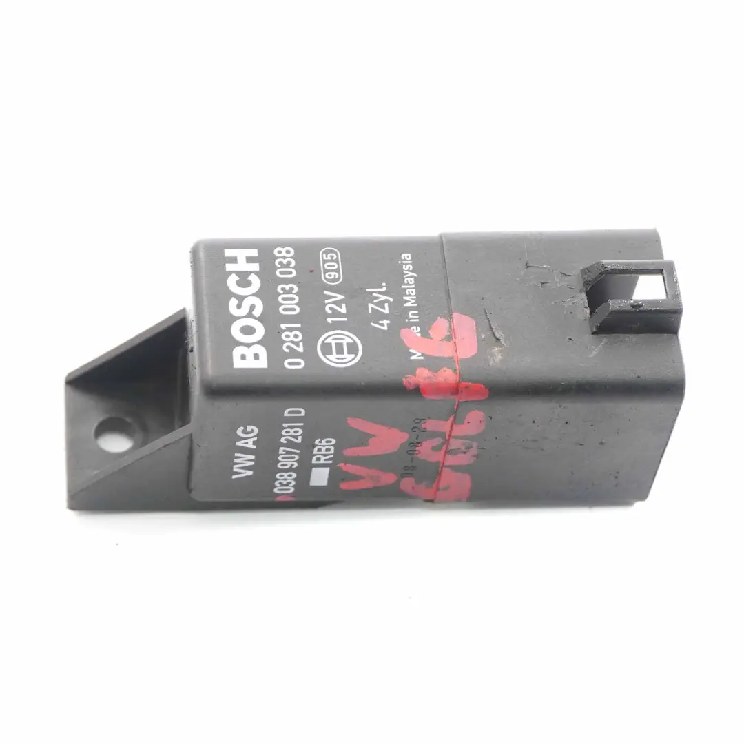  Genuine VW Audi Seat Skoda Diesel Glow Plug Relay Unit Black - SKU 038907281D-1 - Part number 038907281D