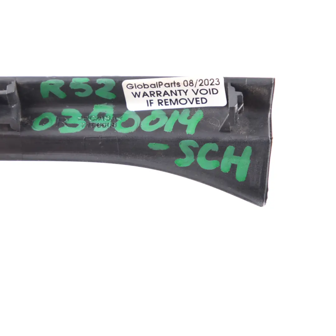 Duct Right O/S Trim Schwarz 2 Black 668 7156568 to Mini Cooper R52 Cabrio Cover Air with Part number 0390014 Mini Cooper R52 Cabrio Cover Air Duct Right O/S Trim Schwarz 2 Black 668 7156568 - SKU 0390014-SCH - Part number 0390014