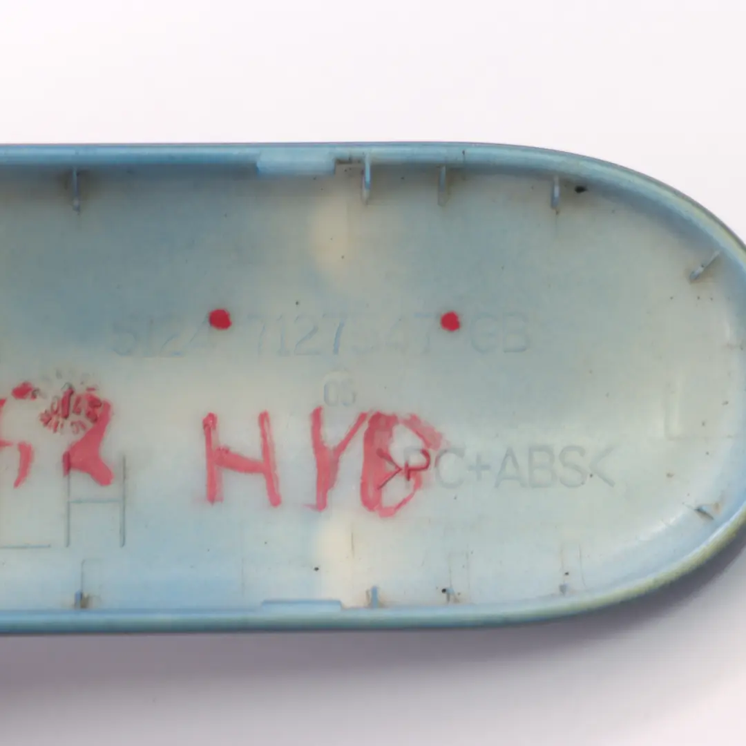 Mini R52 Cabrio Hinge Trunk Lid Cover Left N/S - 7127547 Hyper Blue Metallic - A28 - SKU 0390077-HYB - Part number 0390077