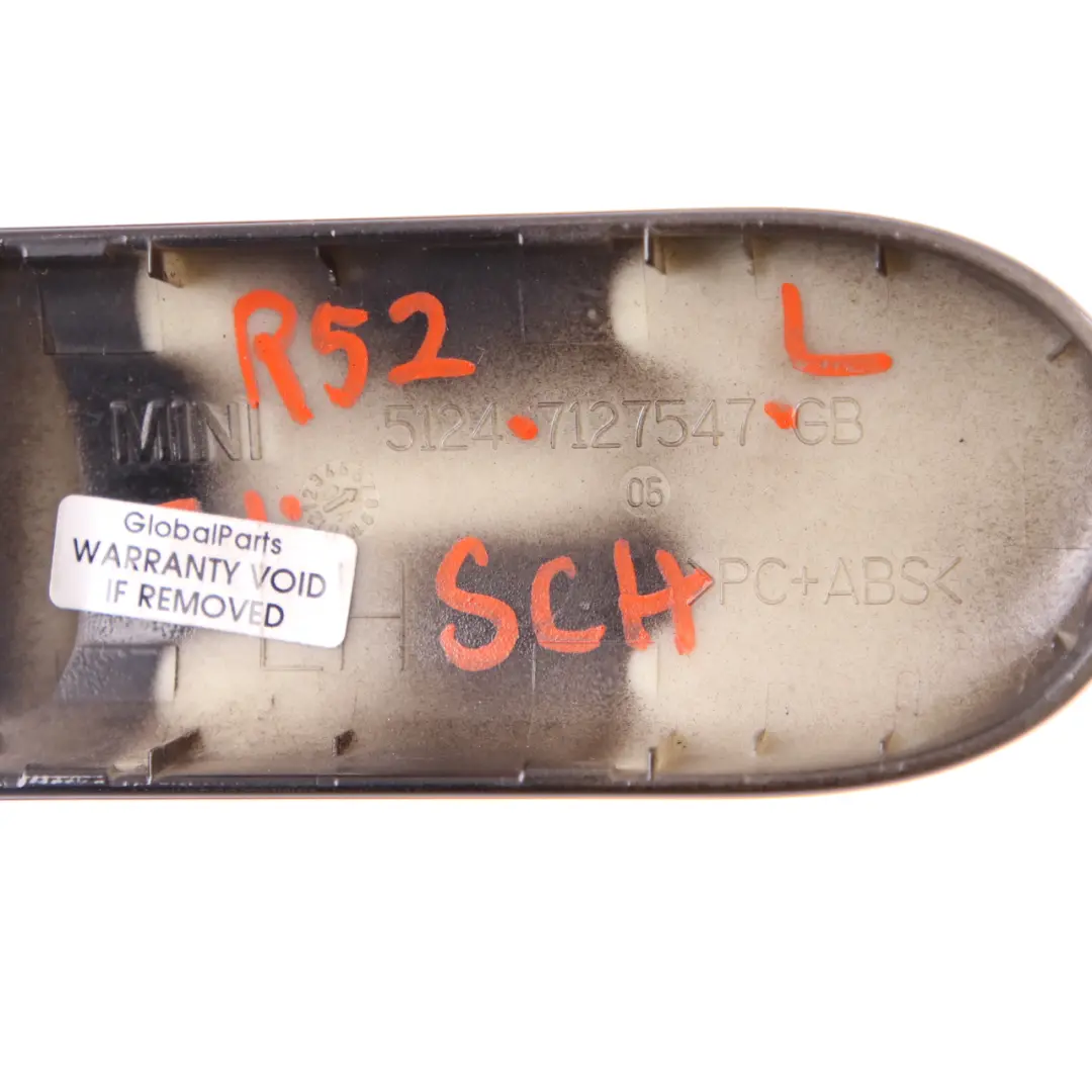 Trunk Lid Cover Hinge Left N/S Schwarz Black to Mini Cooper One R52 Cabrio with Part number 0390077 Mini Cooper One R52 Cabrio Trunk Lid Cover Hinge Left N/S Schwarz Black - SKU 0390077-SCH - Part number 0390077