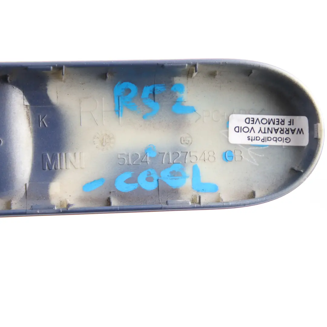 Mini Cooper One R52 Cabrio Trunk Lid Cover Hinge Right Cool Blue Metallic A27 - SKU 0390078-COOL - Part number 0390078