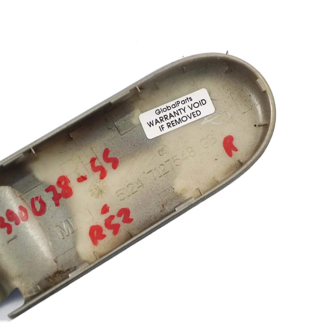 Heckklappe Abdeckung Scharnier Rechts Sparkling Silver für Mini Cooper R52 Cabrio mit Teilenummer 0390078 Mini Cooper R52 Cabrio Heckklappe Abdeckung Scharnier Rechts Sparkling Silver - SKU 0390078-SS - Teilenummer 0390078