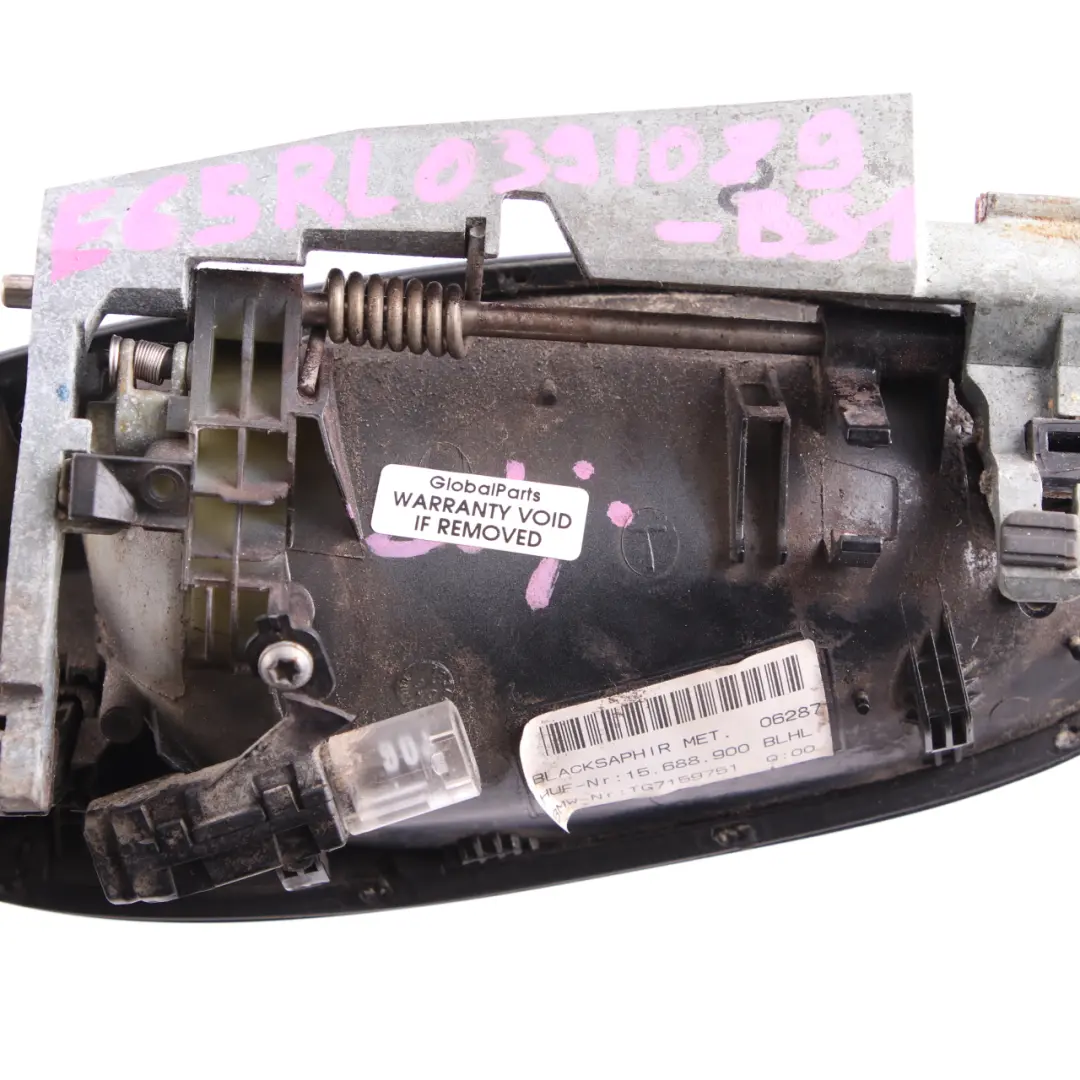  Halte Griff BMW E65 E66 Komplett Hinten Links Schwarz Saphir Metallic 475 - SKU 0391089-BS1 - Teilenummer 0391089