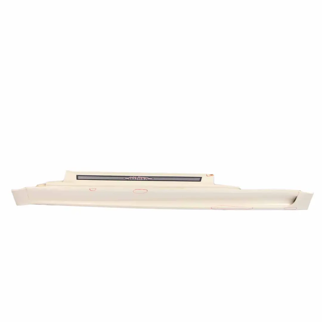 Left Door N/S Sill Skirt Side Trim Pepper White - 850 to Mini Cooper R50 R53 JCW with Part number 0392891 Mini Cooper R50 R53 JCW Left Door N/S Sill Skirt Side Trim Pepper White - 850 - SKU 0392891-PW - Part number 0392891