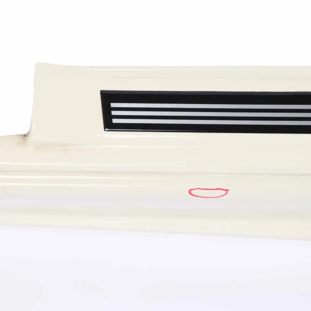 Left Door N/S Sill Skirt Side Trim Pepper White - 850 to Mini Cooper R50 R53 JCW with Part number 0392891 Mini Cooper R50 R53 JCW Left Door N/S Sill Skirt Side Trim Pepper White - 850 - SKU 0392891-PW - Part number 0392891