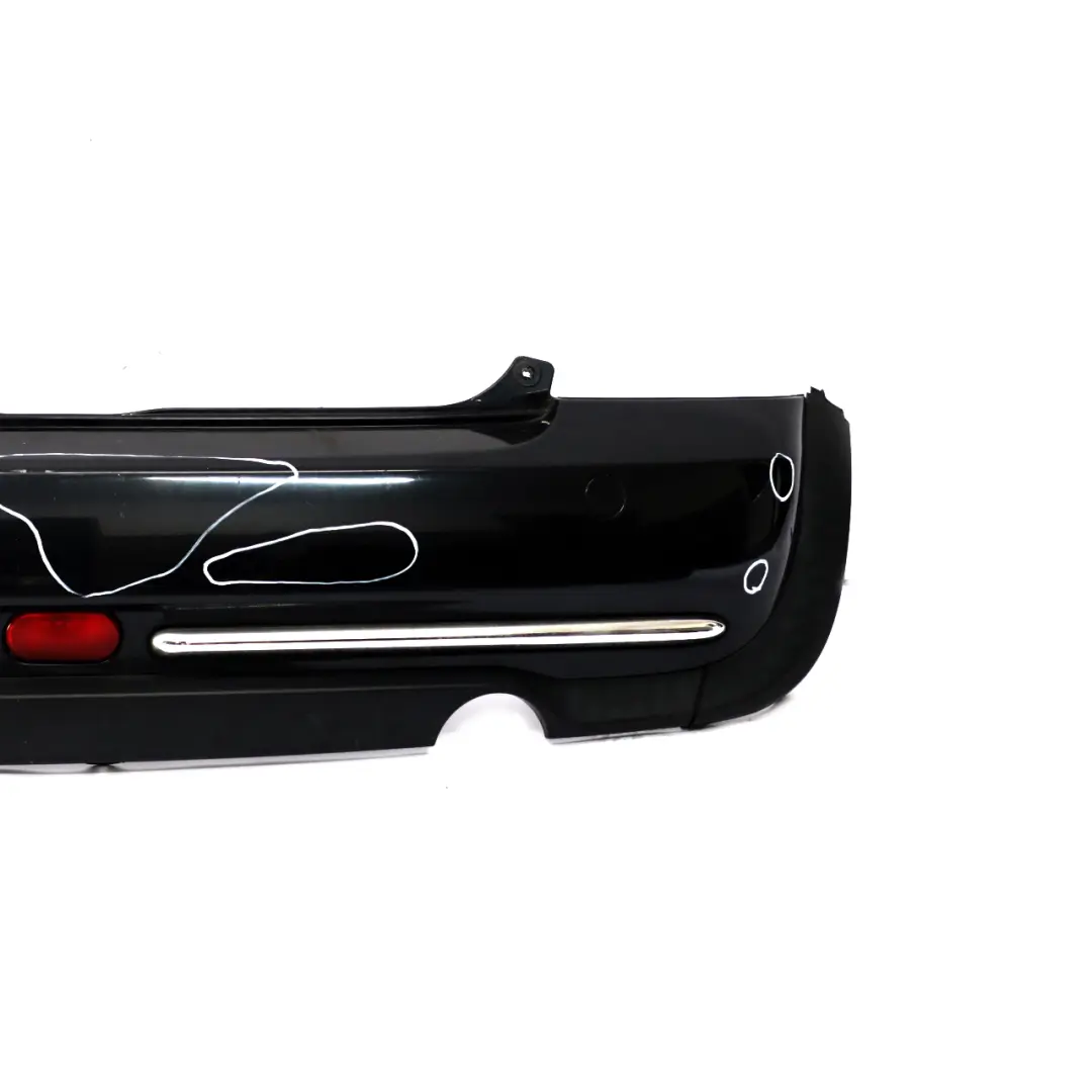 Mini Cooper R50 Rear Bumper Trim Panel Astro Black Metallic - A25 - SKU 0393501-ASB - Part number 0393501