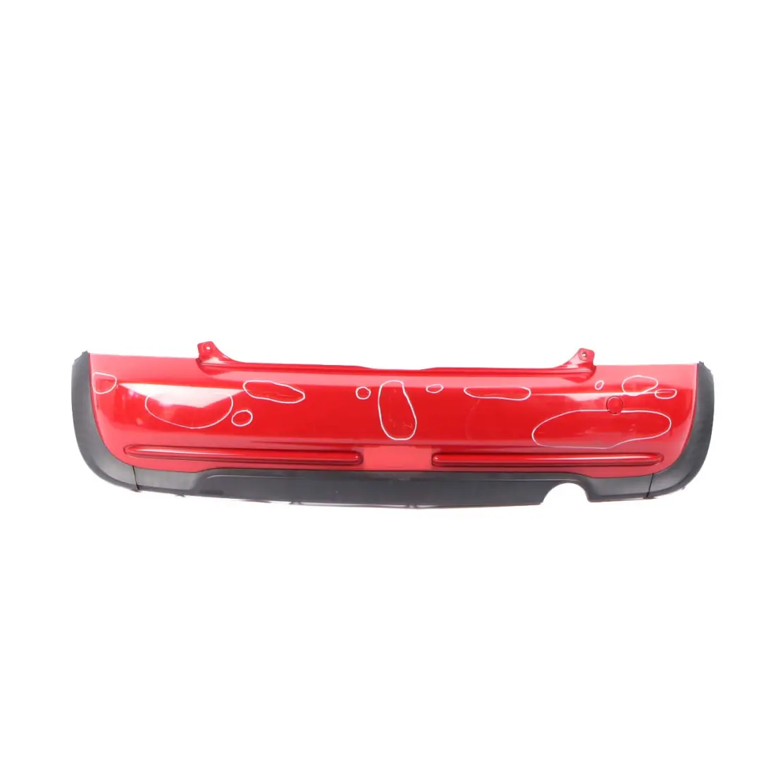 Complete Rear Bumper Trim Panel Chili Red - 851 to Mini Cooper R50 with Part number 0393501 Mini Cooper R50 Complete Rear Bumper Trim Panel Chili Red - 851 - SKU 0393501-CHRED1 - Part number 0393501