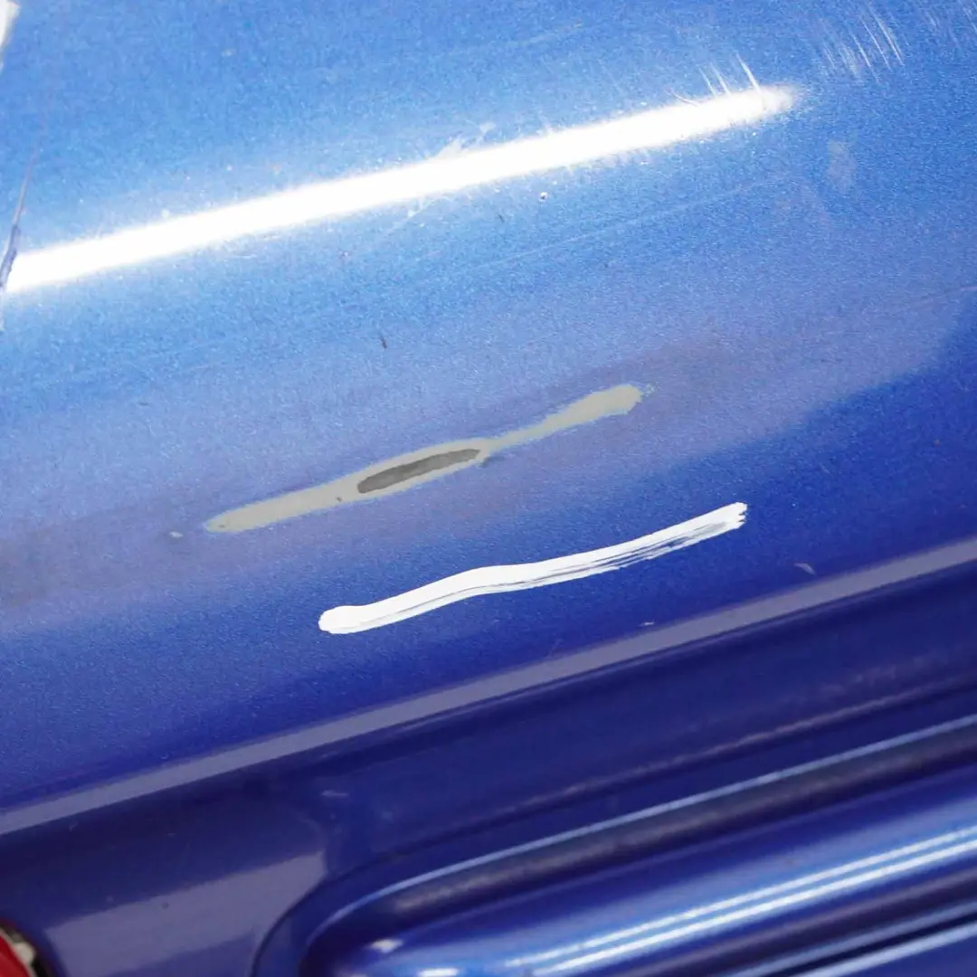 Bumper Complete Trim Panel Hyper Blue Metallic - A28 to Mini Cooper R50 Rear with Part number 0393501 Mini Cooper R50 Rear Bumper Complete Trim Panel Hyper Blue Metallic - A28 - SKU 0393501-HYB - Part number 0393501