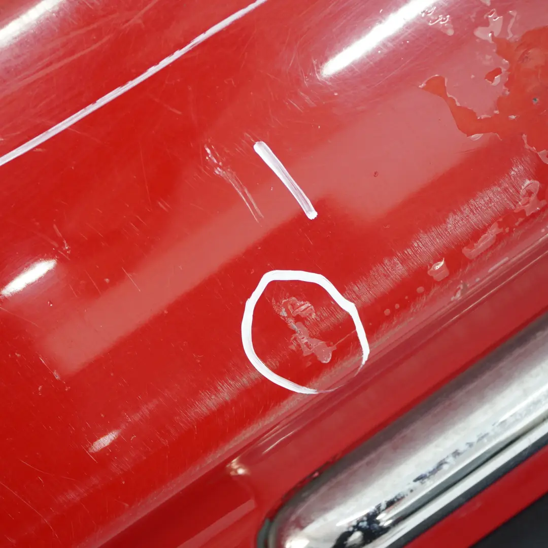 Bumper Mini R50 Trim Panel Covering Chrome Chili Red - 851 to Rear with Part number 0393503 Rear Bumper Mini R50 Trim Panel Covering Chrome Chili Red - 851 - SKU 0393503-CHRED - Part number 0393503