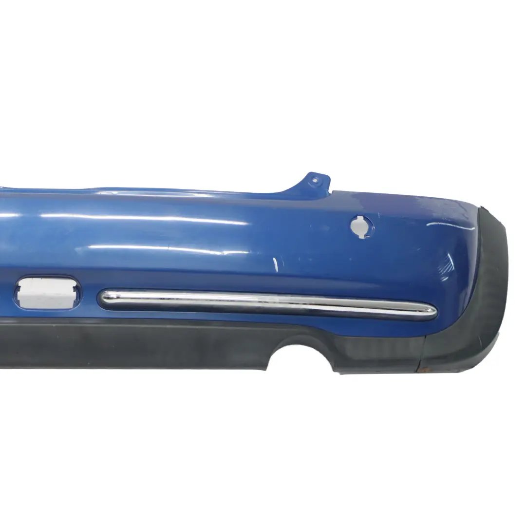 Bumper Trim Panel Cover Chrome Hyper Blue Metallic - A28 to Mini R50 Rear with Part number 0393503 Mini R50 Rear Bumper Trim Panel Cover Chrome Hyper Blue Metallic - A28 - SKU 0393503-HYB - Part number 0393503
