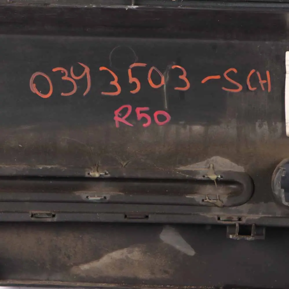 Bumper Mini R50 Trim Panel Chrome Schwarz 2 Black - 668 to Rear with Part number 0393503 Rear Bumper Mini R50 Trim Panel Chrome Schwarz 2 Black - 668 - SKU 0393503-SCH - Part number 0393503