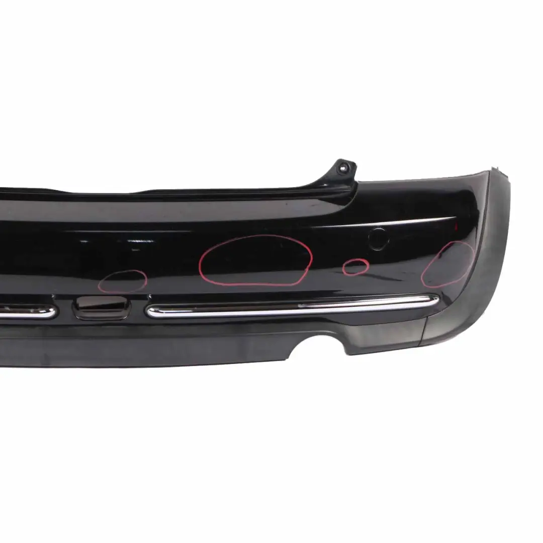 Rear Bumper Mini R50 Trim Panel Chrome Schwarz 2 Black - 668 - SKU 0393503-SCH - Part number 0393503