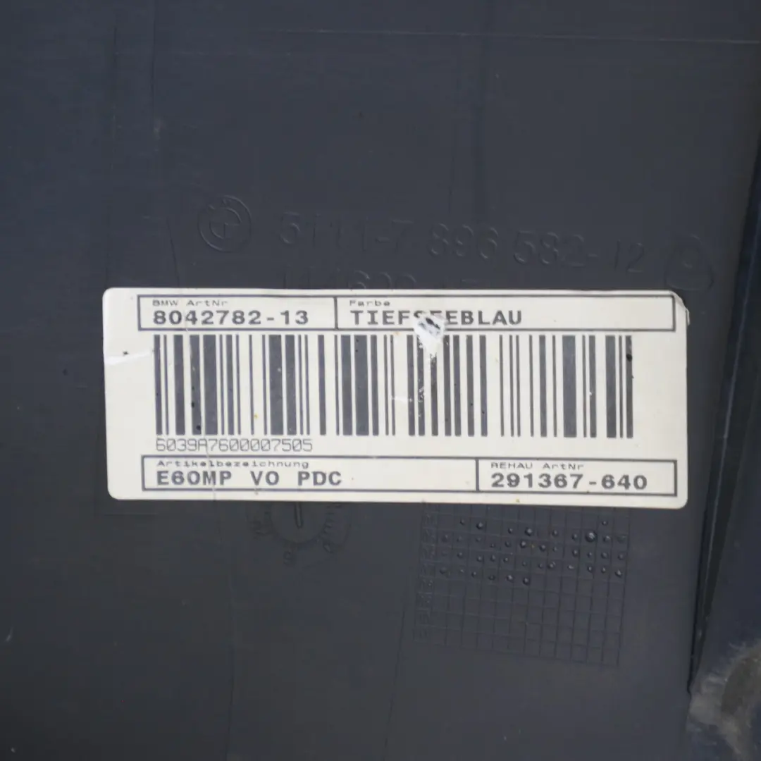  Front Bumper BMW E60 M Sport Trim Panel Tiefseeblau Deep Sea Blue Metallic - A76 - SKU 0394346-DSB - Part number 0394346