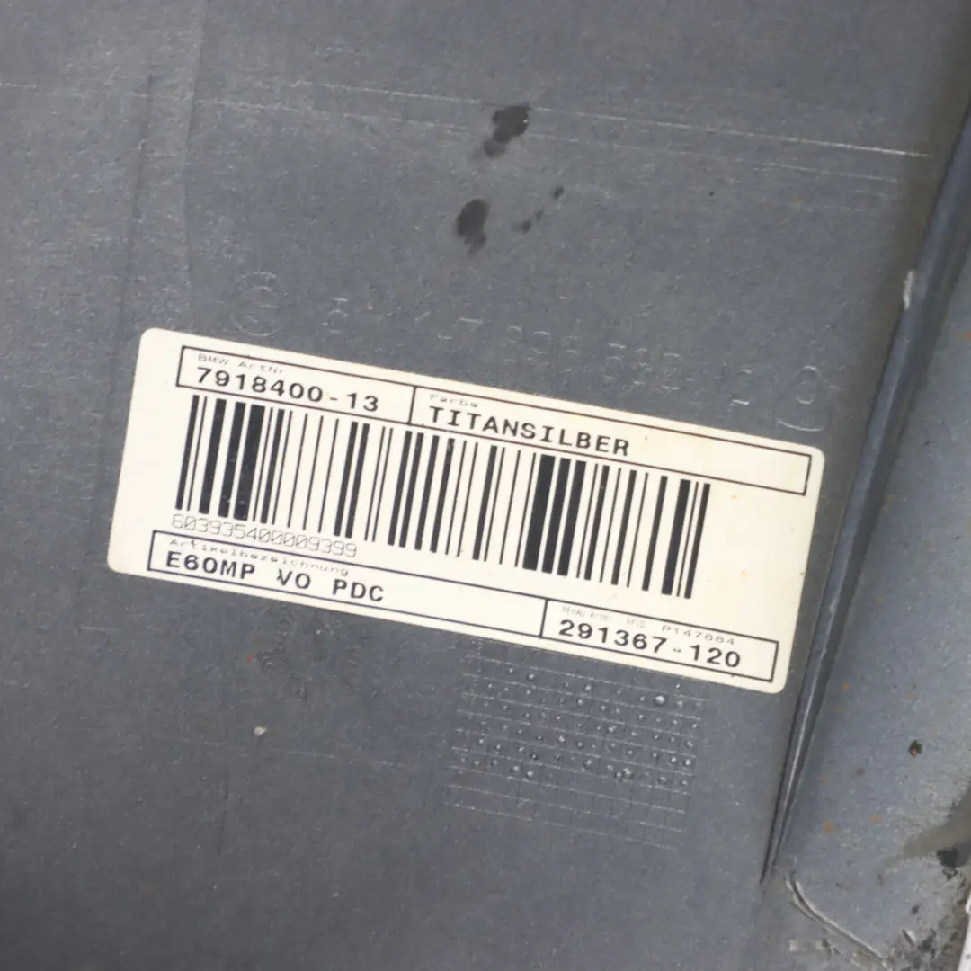BMW E60 E61 M Sport Front Bumper Trim Panel Titansilber Titan Silver - 354 - SKU 0394346-TS1 - Part number 0394346