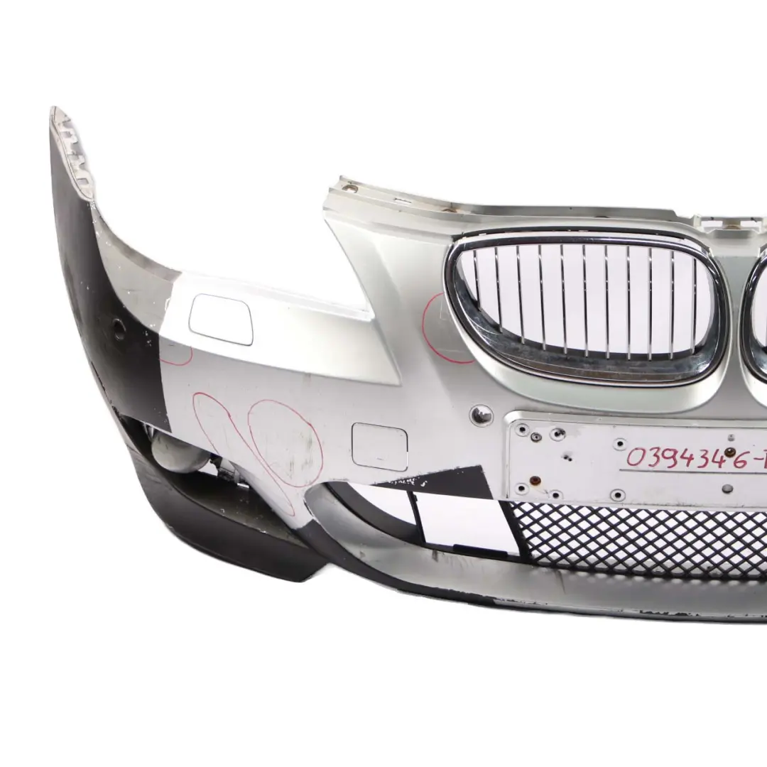 BMW 5 E60 E61 M Sport Front Bumper Trim Panel Titansilber Titan Silver - 354 - SKU 0394346-TS - Part number 0394346