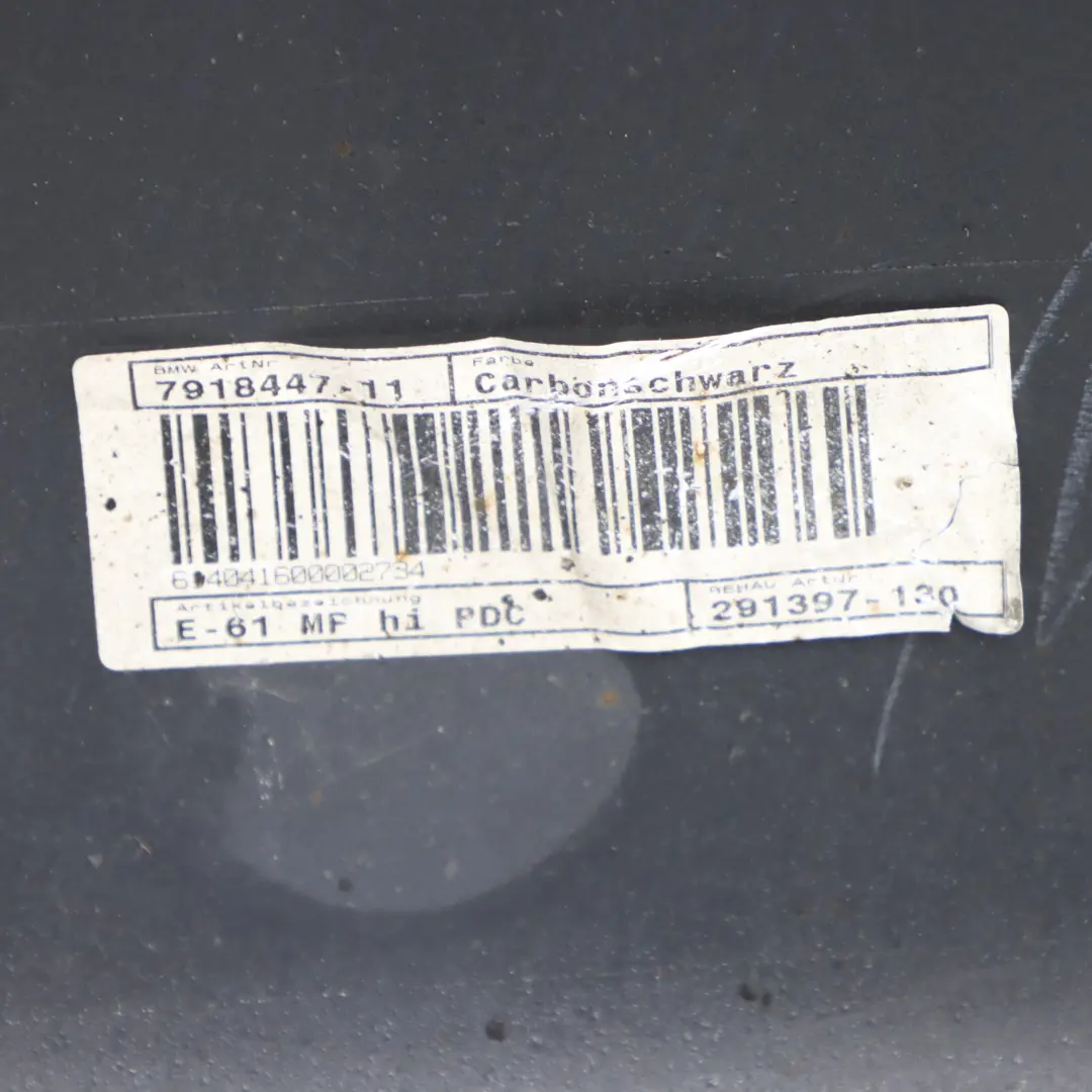 Bumper Panel Touring M Sport PDC Carbonschwarz Carbon Black 416 to BMW E61 Rear with Part number 0394703 BMW E61 Rear Bumper Panel Touring M Sport PDC Carbonschwarz Carbon Black 416 - SKU 0394703-CAR3 - Part number 0394703