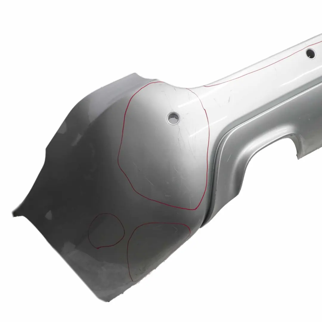BMW E61 Rear Bumper Panel Touring M Sport PDC Titansilber Silver Metallic - 354 - SKU 0394703-TS - Part number 0394703