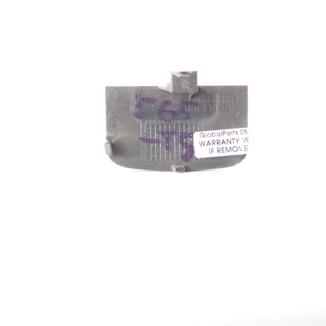 Front Bumper Flap Towing Eye Titansilber Silver 354 7142166 to BMW E65 E66 with Part number 0395303 BMW E65 E66 Front Bumper Flap Towing Eye Titansilber Silver 354 7142166 - SKU 0395303-TS - Part number 0395303