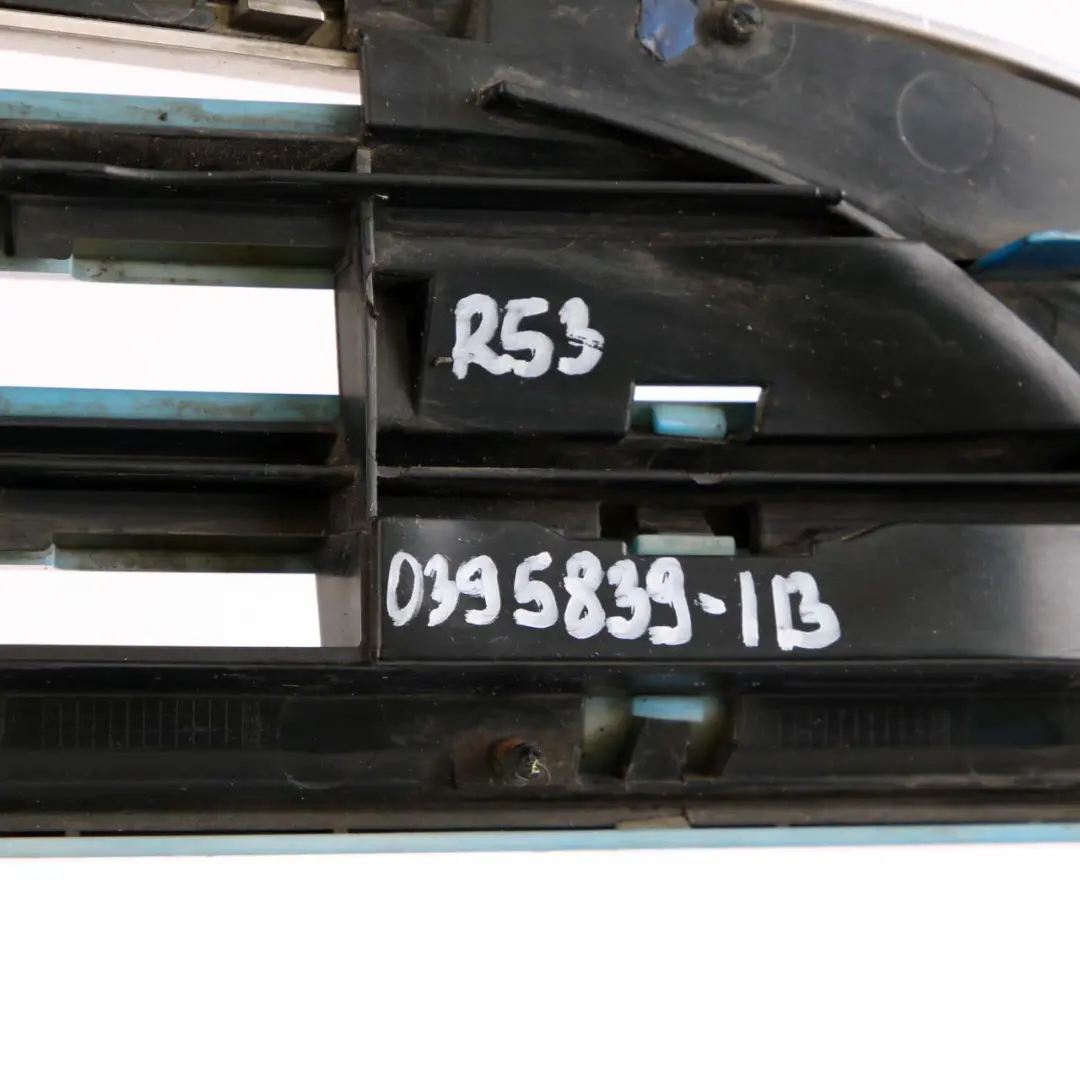 Front Bumper Bottom Trim Grille Cover Indi Blue Metallic - 862 to Mini Cooper S R53 with Part number 0395839 Mini Cooper S R53 Front Bumper Bottom Trim Grille Cover Indi Blue Metallic - 862 - SKU 0395839-IB - Part number 0395839