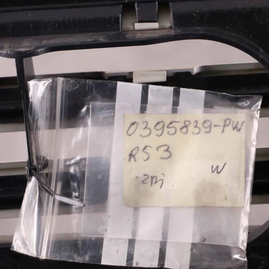 Front Bumper Bottom Trim Grille Cover Pepper White - 850 to Mini Cooper S R53 with Part number 0395839 Mini Cooper S R53 Front Bumper Bottom Trim Grille Cover Pepper White - 850 - SKU 0395839-PW - Part number 0395839