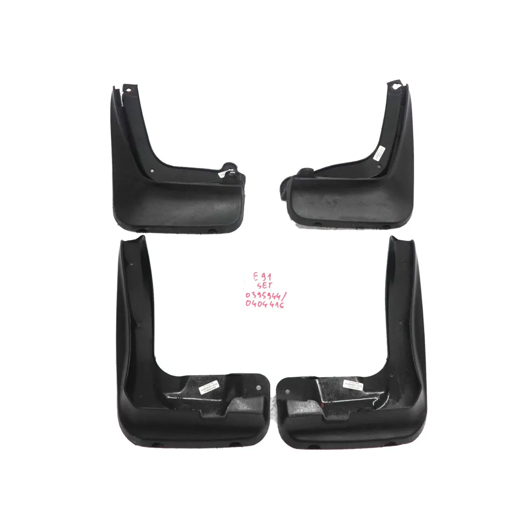 Mud Flaps Touring Front Rear Left Right N/O/S Mudflaps Mud Guard Set to BMW E91 with Part number 0395944 BMW E91 Mud Flaps Touring Front Rear Left Right N/O/S Mudflaps Mud Guard Set - SKU 395944 - Part number 0395944
