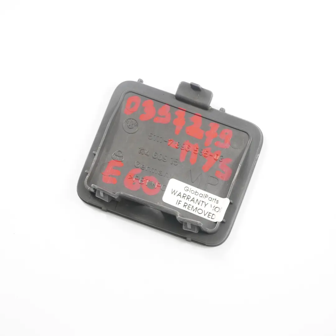BMW E60 E61 LCI Klappe Abschleppöse Frontstoßstange Mysticblau Metallic 7896585 - SKU 0397279-MYS - Teilenummer 0397279