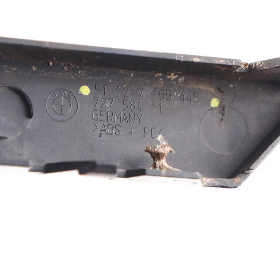 Bumper Guard Strip Trim Cover Rear Left N/S Black Sapphire 475 7155445 to BMW E65 with Part number 0399078 BMW E65 Bumper Guard Strip Trim Cover Rear Left N/S Black Sapphire 475 7155445 - SKU 0399078-BS - Part number 0399078