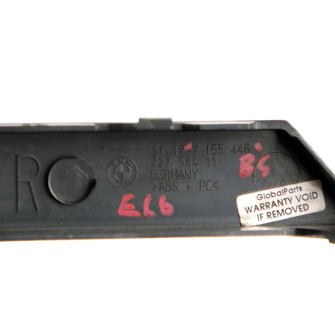 BMW E65 E66 Striscia Di Protezione Paraurti Posteriore Destra Nero Zaffiro 475 - SKU 0399079-BS1 - Numero di parte 0399079