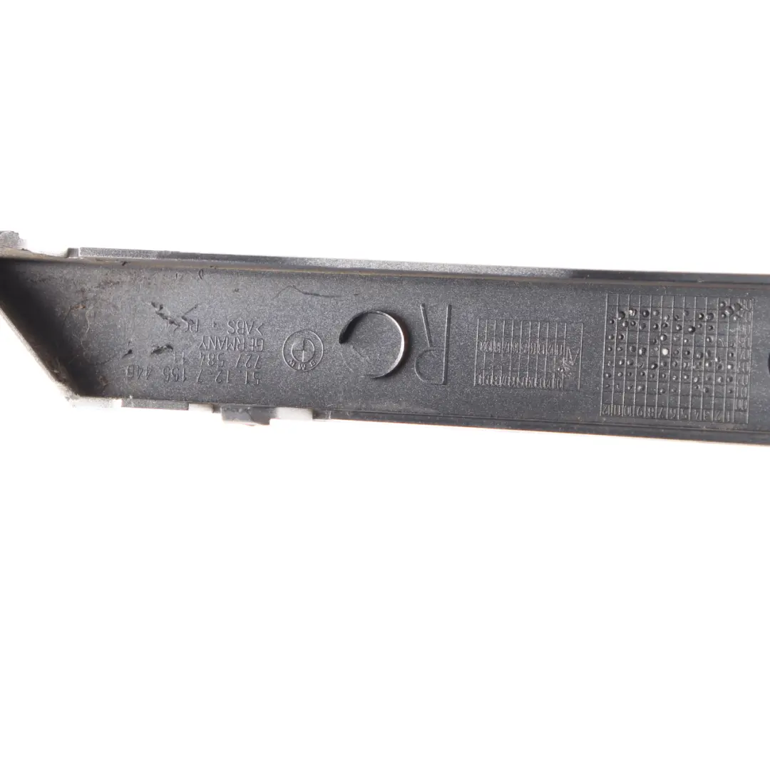 BMW E65 Bumper Guard Strip Rear Right O/S Trim Cover Titan Silver - 354 7155446 - SKU 0399079-TS - Part number 0399079