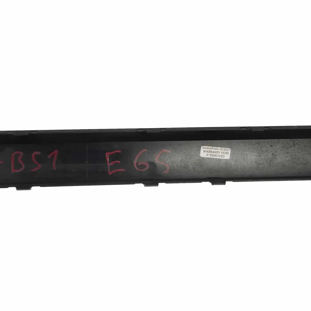 BMW E65 E66 Bumper Strip Guard Rear Centre Trim Black Sapphire Metallic 475 - SKU 0399081-BS1 - Part number 0399081