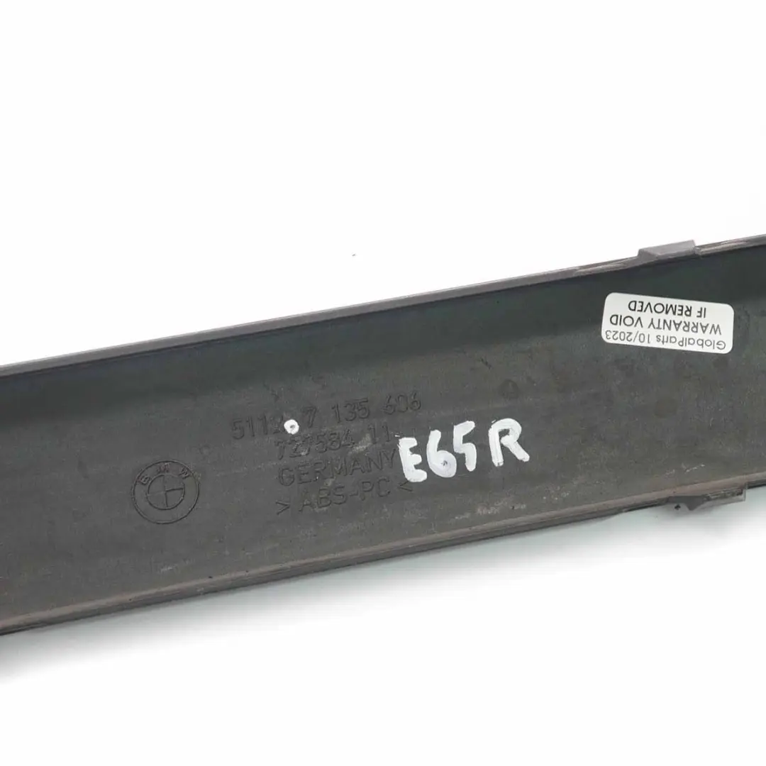 BMW E65 Protector parachoques trasero derecho Moldura Negro Zafiro 475 7135606 - SKU 0399083-BS - Número de pieza 0399083