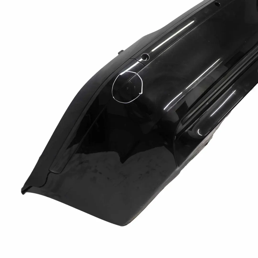 Bumper BMW E65 E66 E67 Trim Panel Covering Schwarz 2 Black - 668 to Rear with Part number 0399100 Rear Bumper BMW E65 E66 E67 Trim Panel Covering Schwarz 2 Black - 668 - SKU 0399100-SCH - Part number 0399100