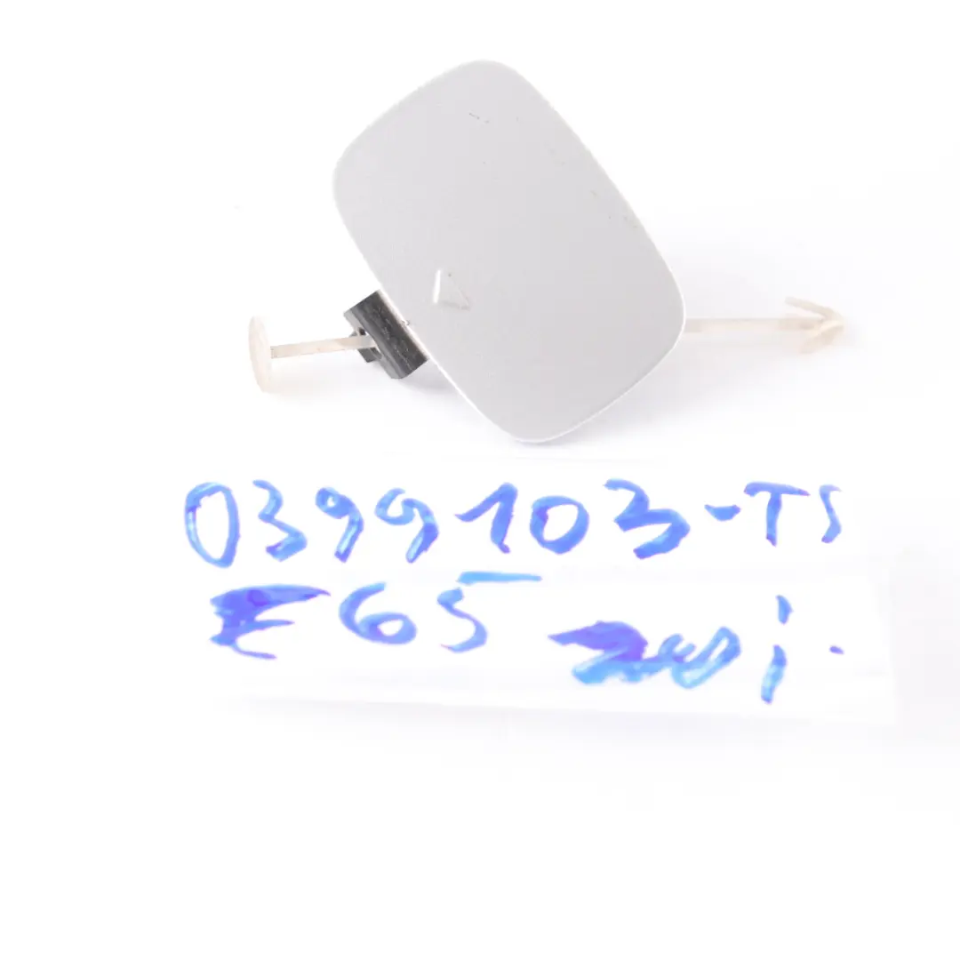  Towing Eye Cover BMW E65 E66 Flap Rear Bumper Titan Silver Metallic 354 7135601 - SKU 0399103-TS - Part number 0399103
