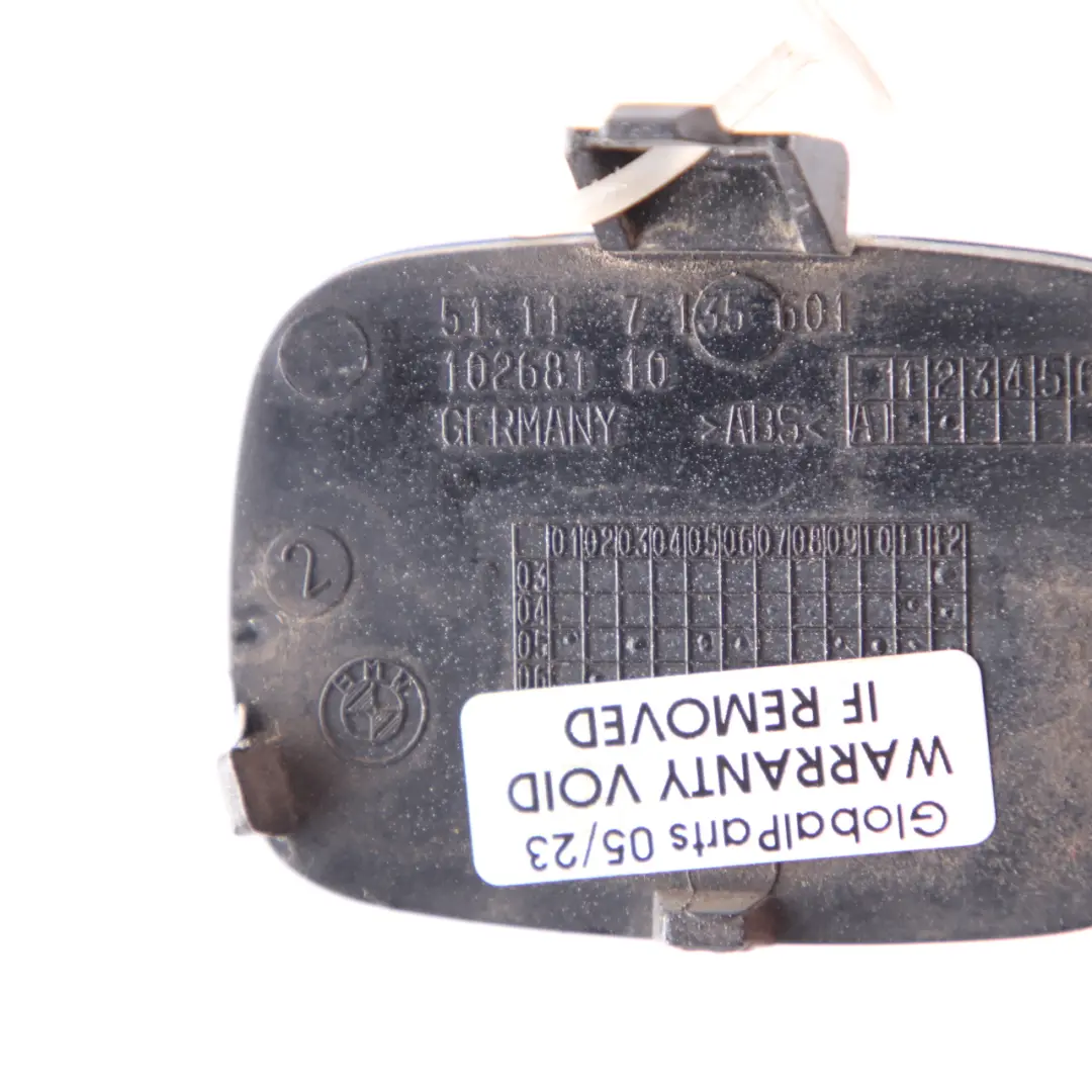 Towing Eye Cover BMW E65 E66 Flap Rear Bumper Titan Silver Metallic 354 7135601 to with Part number 0399103 Towing Eye Cover BMW E65 E66 Flap Rear Bumper Titan Silver Metallic 354 7135601 - SKU 0399103-TS - Part number 0399103