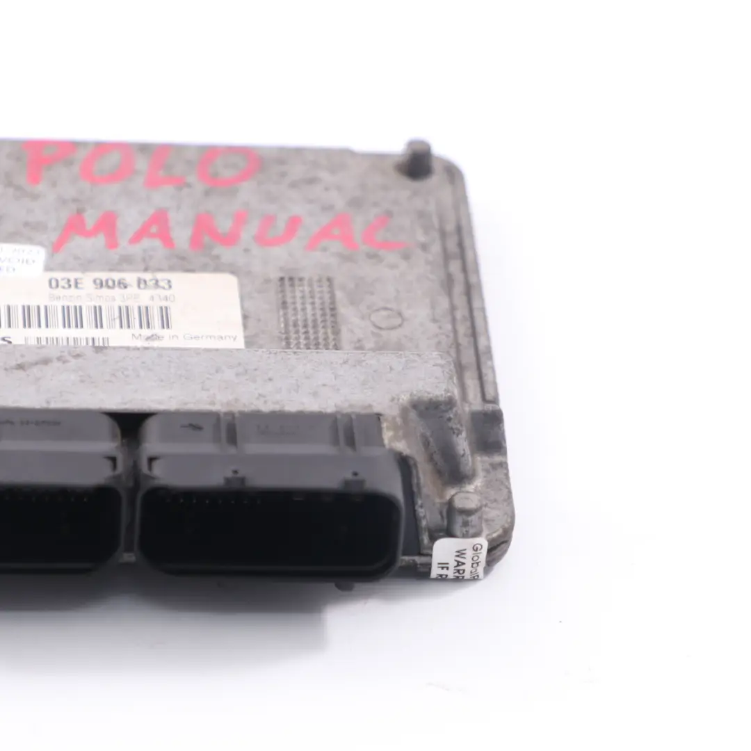 VW Polo Petrol Engine Control ECU Manual Siemens 5WP1630440 - SKU 03E906033 - Part number 03E906033
