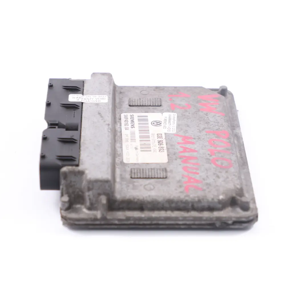 Control ECU Manual Siemens 5WP1630440 to VW Polo Petrol Engine with Part number 03E906033 VW Polo Petrol Engine Control ECU Manual Siemens 5WP1630440 - SKU 03E906033 - Part number 03E906033
