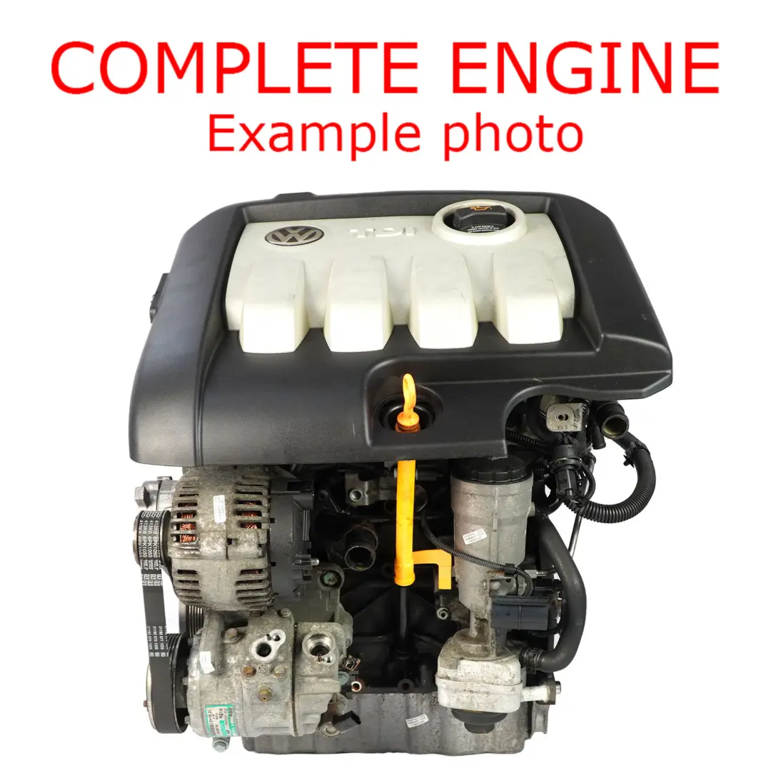 BKC Diesel Bare Engine 105HP WARRANTY to VW Volkswagen Golf 5 Audi A3 8P 1.9 TDI with Part number 03G100098X VW Volkswagen Golf 5 Audi A3 8P 1.9 TDI BKC Diesel Bare Engine 105HP WARRANTY - SKU 03G100098X - Part number 03G100098X