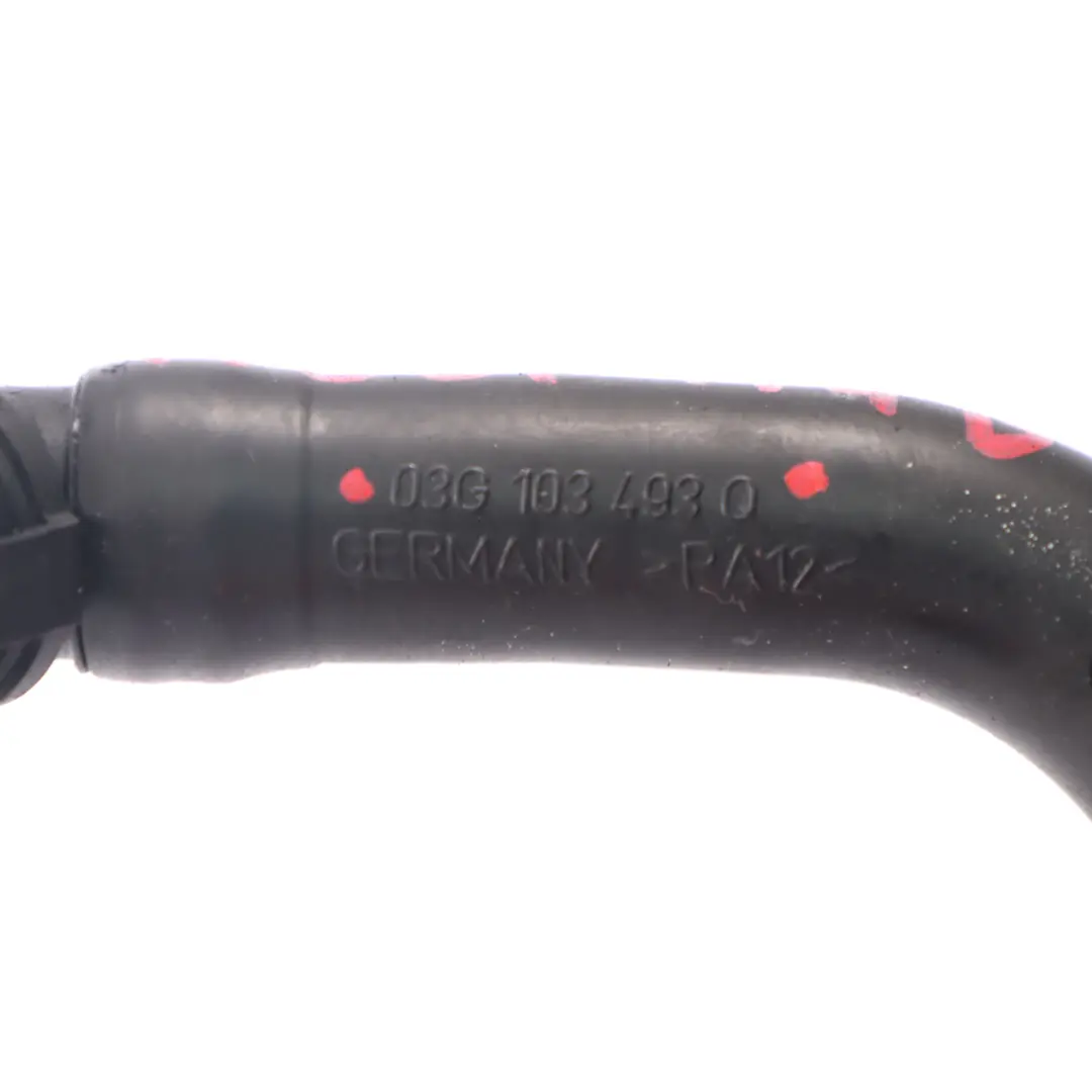 Vent Pipe Engine Crankcase Breather Hose to Audi A4 B7 2.0 TDI Diesel with Part number 03G103493Q Audi A4 B7 2.0 TDI Diesel Vent Pipe Engine Crankcase Breather Hose - SKU 03G103493Q - Part number 03G103493Q