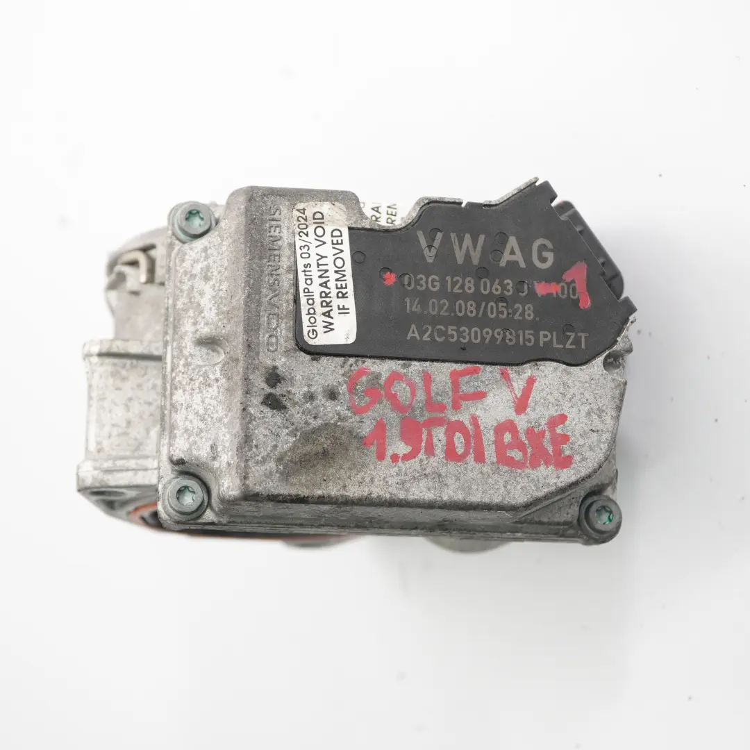 Throttle Body Valve Flap Air Intake to Audi A4 B7 TDI Diesel with Part number 03G128063J Audi A4 B7 TDI Diesel Throttle Body Valve Flap Air Intake - SKU 03G128063J - Part number 03G128063J