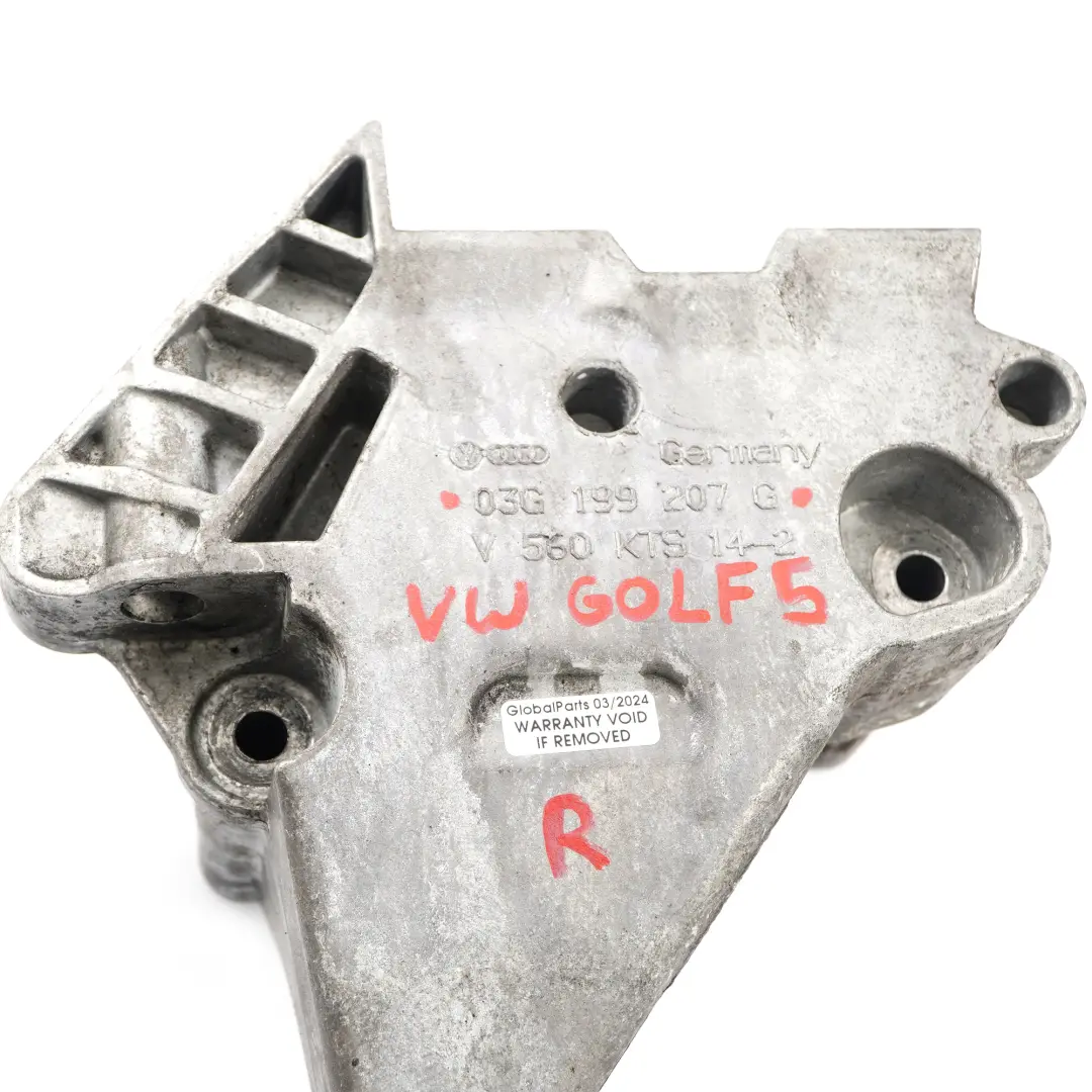 BXE BKC Prawa Łapa Mocowanie Silnika do VW Audi Seat Skoda 1.9 TDi o numerze 03G199207G VW Audi Seat Skoda 1.9 TDi BXE BKC Prawa Łapa Mocowanie Silnika - SKU 03G199207G - Numer Części 03G199207G