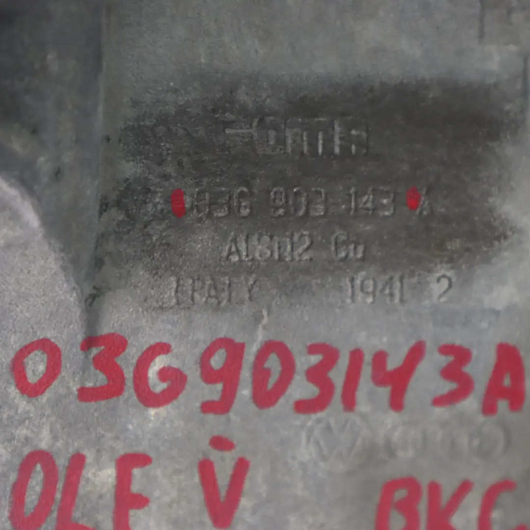VW Golf MK5 1.9 TDI BKC Motor Lichtmaschinenhalterung Halterung - SKU 03G903143A - Teilenummer 03G903143A