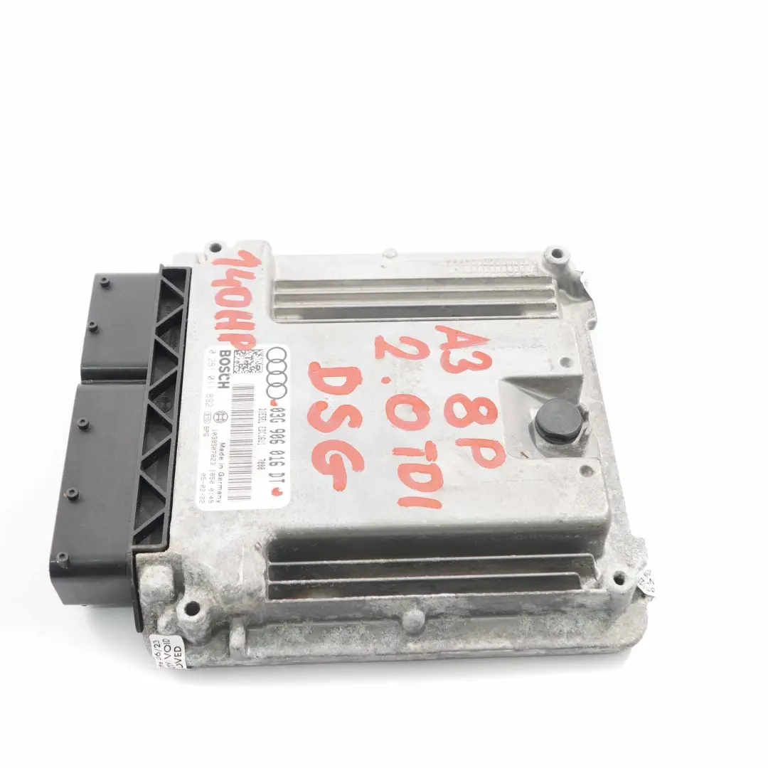 Audi A3 8P 2.0 TDI 140HP Diesel Engine Control Unit ECU Module DSG - SKU 03G906016DT - Part number 03G906016DT