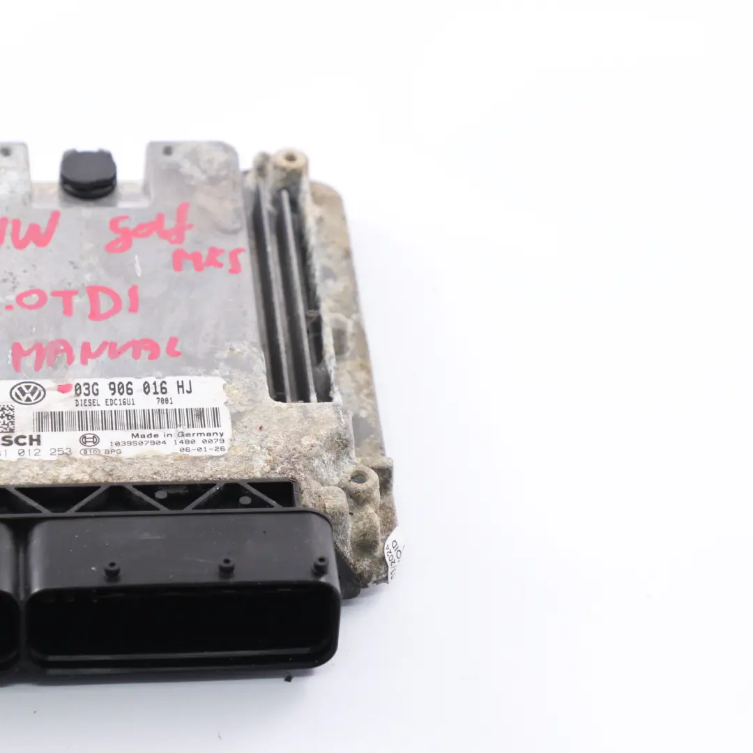 Volkswagen Golf 5 2.0 TDI Motor steuergerät ECU Handbuch - SKU 03G906016HJ - Teilenummer 03G906016HJ