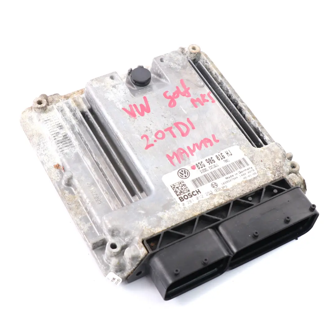 Control Unit ECU Manual to Volkswagen Golf 5 2.0 TDI Engine with Part number 03G906016HJ Volkswagen Golf 5 2.0 TDI Engine Control Unit ECU Manual - SKU 03G906016HJ - Part number 03G906016HJ